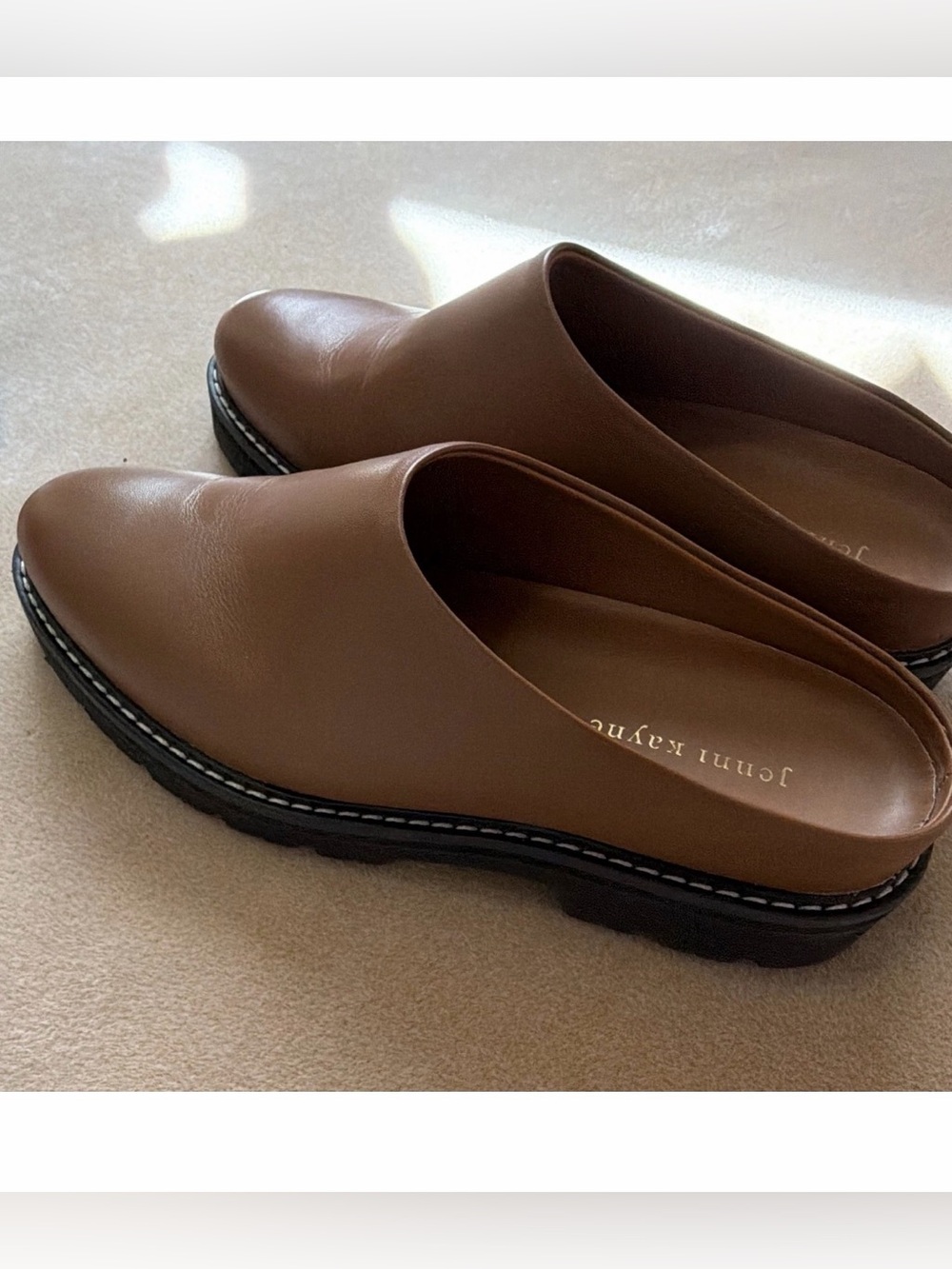Jenny Kayne womens Brown Slip-On Leather Loafers shoes US8.5 EU 39 Excellent con
